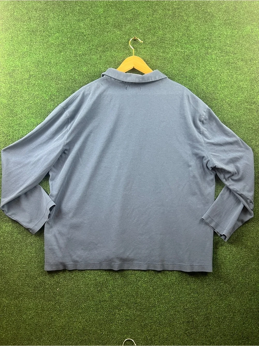 Banana Republic Long-Sleeve Polo - Slate Blue SKU20036